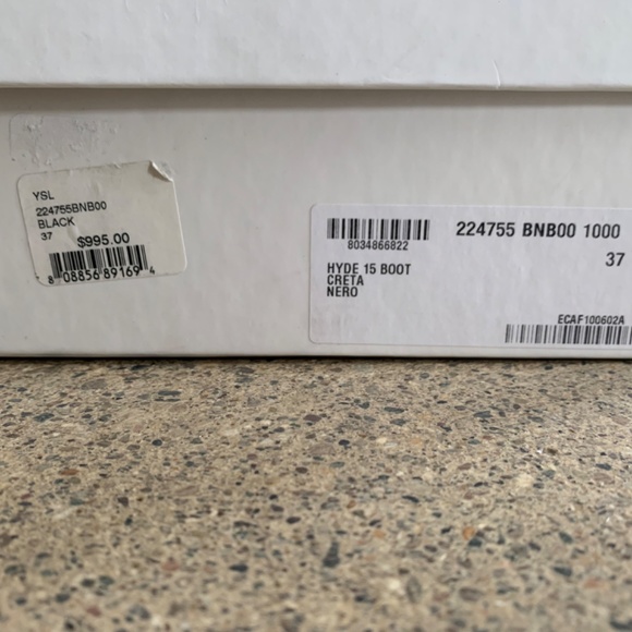 Yves Saint Laurent Black Boots - Picture 6 of 6